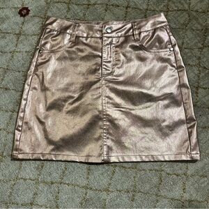 Limited Too Metallic Pink Mini Skort With Pockets Girls Size 10